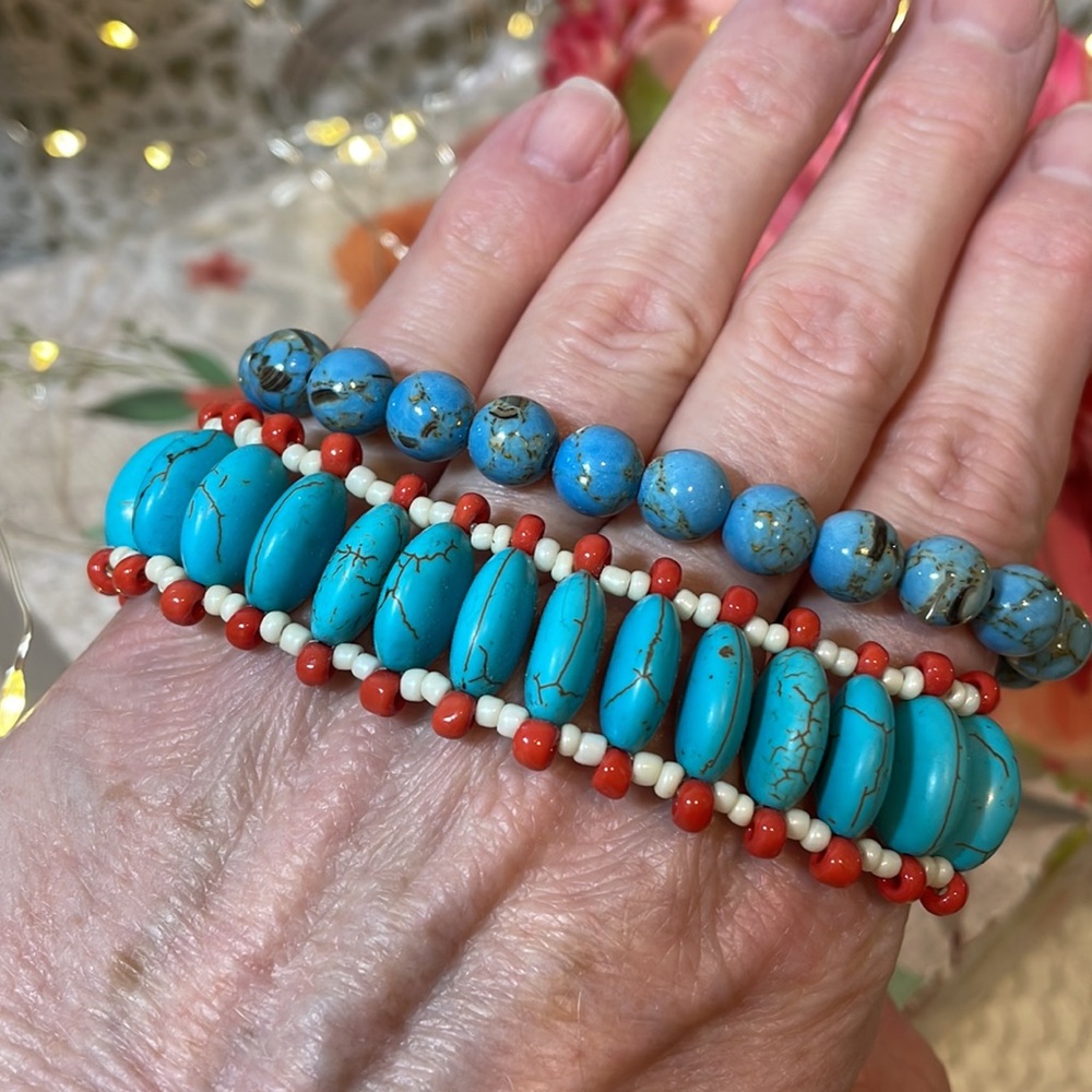 Boho hand crafted beaded bracelet
